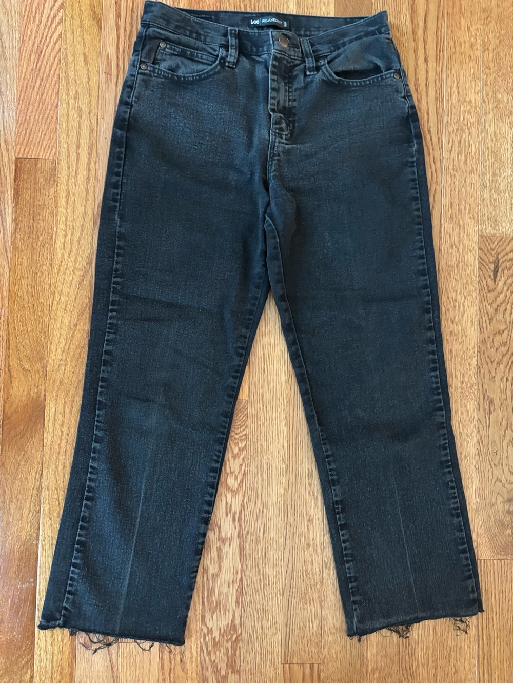 Lee Women's Straight-Leg Black Jeans